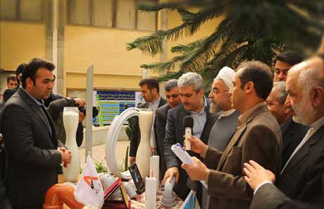 رونمایی از محصولات شرکت آریاپلیمر پیشگام توسط ریاست محترم جمهور، جناب آقای دکتر روحانی