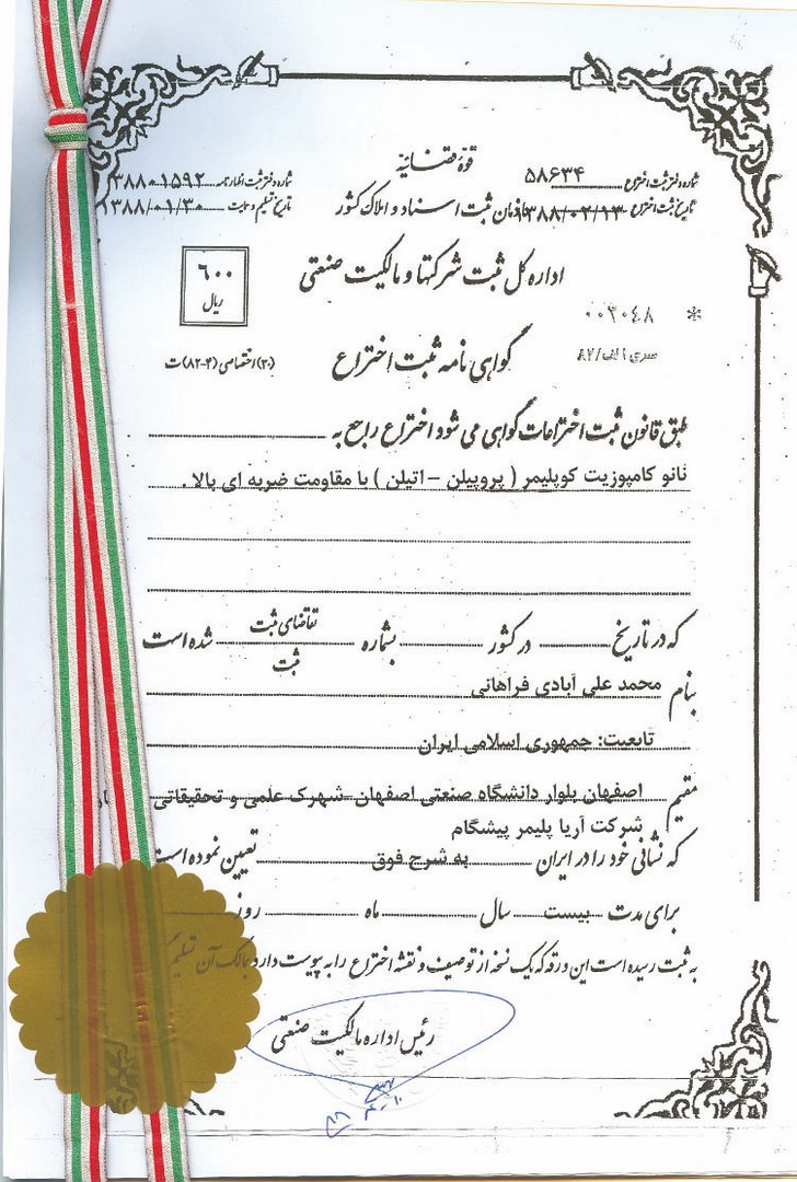 Patent - Nano Composite Co. Polymer